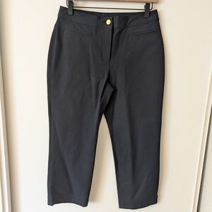 St. John Womens 4 Black Trouser Pants Workwear Office Classic Preppy Academia